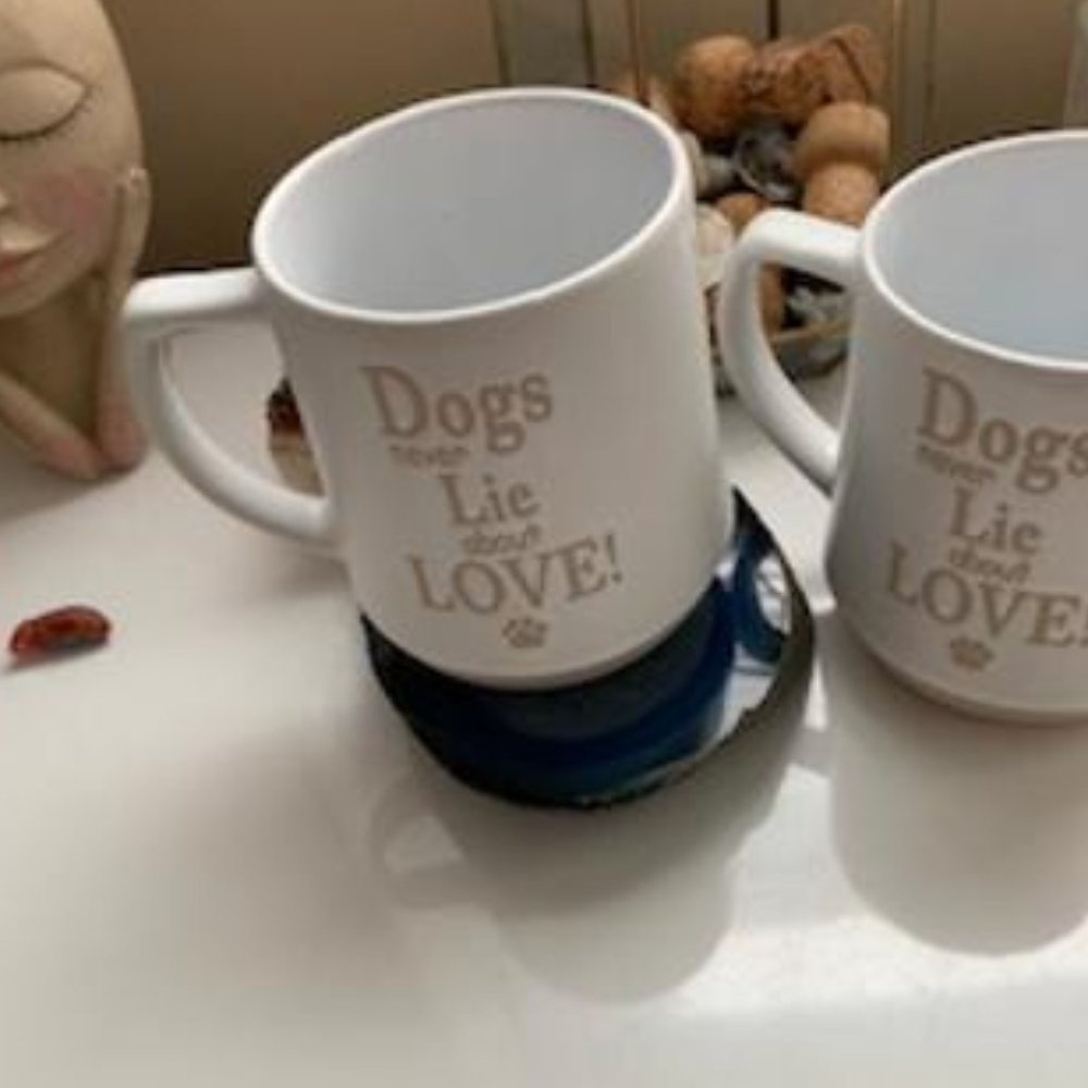 Dogs Never Lie About Love stoneware mug by Spectrum